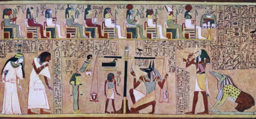 Scene from the Book of the Dead of Any, Egyptian, c1275 BC, (c1900-1920). Artist: Unknown