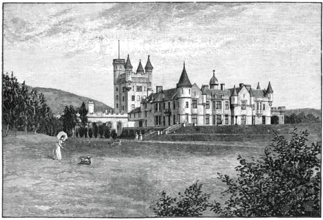 Balmoral Castle from the north-west, Aberdeenshire, Scotland, 1900.Artist: GW Wilson and Company