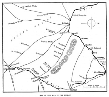 'Map of the War in the Soudan', late 19th century, (1900). Artist: Unknown