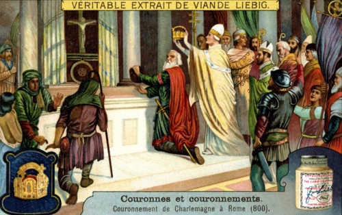 The Crowning of Charlemagne in Rome 800, (c1900). Artist: Unknown