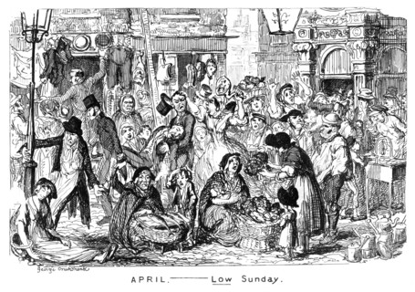 'April - Low Sunday', 19th century.Artist: George Cruikshank