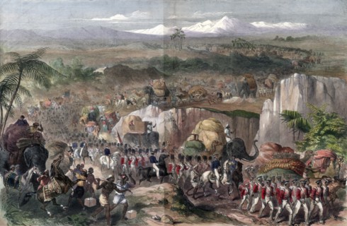 March of troops in India, 1848. Artist: Unknown