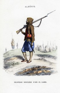 Infantry of Abd-el-Kader, Algeria. Artist: Unknown