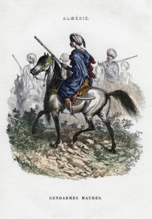 'Moorish Gendarmes'; French Army in Algeria. Artist: Unknown