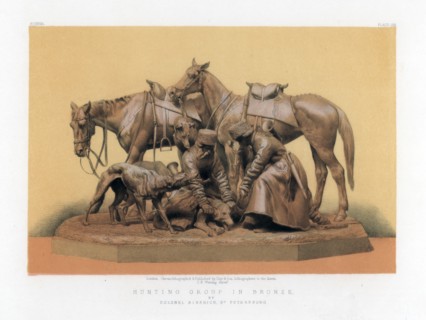 'Hunting Group in Bronze', 19th century.Artist: John Burley Waring