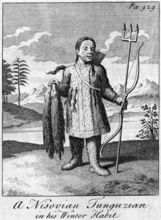 'A Nisovian Tunguzian in his Winter Habit', c18th century. Artist: Unknown