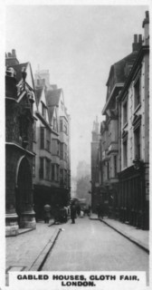 Gabled houses, Cloth Fair, London, c1920s. Artist: Unknown