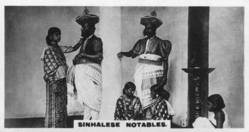 Sinhalese notables, Ceylon, c1925. Artist: Unknown