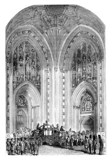 Grand Entrance, Westminster Palace, London, c1888. Artist: Unknown