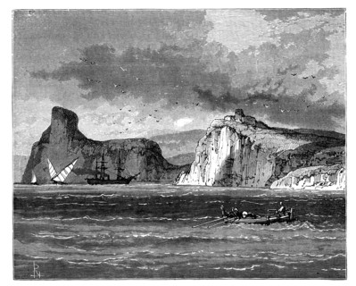 Entrance to Balaclava Harbour, Ukraine, c1888. Artist: Unknown