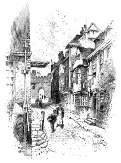 Henry VIII's gateway, Windsor Castle, c1888.Artist: Herbert Arthur