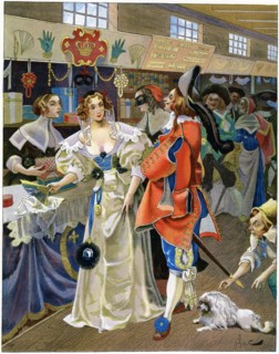 Les Galeries de Bois during the reign of Louis XIII, 17th century, c1870-1950. Artist: Ferdinand Sigismund Bac
