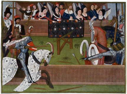A tournament, c1350s, (1470). Artist: Unknown