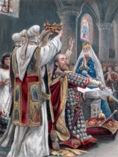 The taking of the oath by Edward the Confessor, Winchester, 1042, (1902). Artist: Unknown
