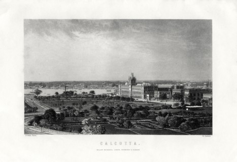 Calcutta, capital of the Indian state of West Bengal, India, 19th century. Artist: R Dawson