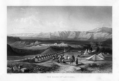 The ruins of Laodicea, 1887.Artist: W Wallis