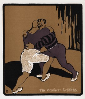 The Brothers Griffiths, theatre performers, late 19th century. Artist: Unknown