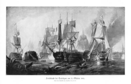Battle of Trafalgar, 21 October 1805 (1900). Artist: Unknown
