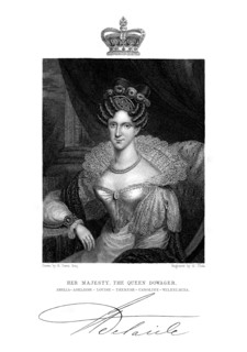 Adelaide of Saxe-Meiningen, Queen Consort of William IV of the United Kingdom, 19th century.Artist: H Cock