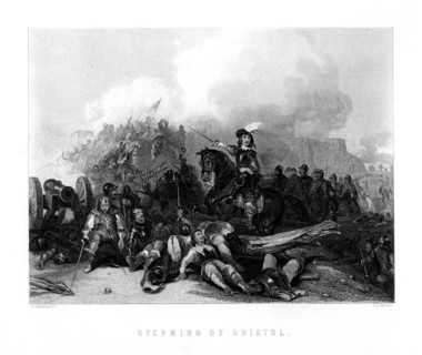 Storming of Bristol, 1640s, (c1860).Artist: JC Varrall