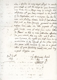 A letter by Oliver Cromwell to Cardinal Mazarin, 4 December 1657, (1899). Artist: Unknown