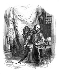Sir Walter Raleigh in the Tower of London, 1603-1616 (1836).Artist: J Jackson