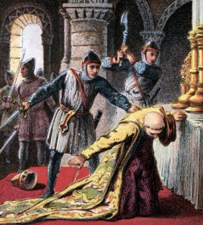 'Murder Of Thomas A Becket', 1170, (c1850). Artist: Unknown