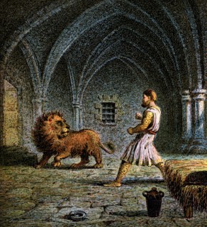 'Richard The First And A Lion', 12th century, (c1850). Artist: Unknown