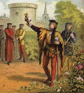 'The Red And White Roses', 15th century, (c1850). Artist: Unknown