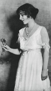 Lady Elizabeth Bowes-Lyon with a red carnation, 1923, (1937).  Creator: Unknown.