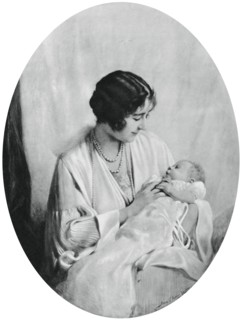 Queen Elizabeth with Princess Elizabeth in 1926, (1937).  Creator: John Saint-Helier Lander.