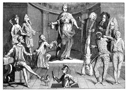 'The judgement of the Queen's Common Sense', 1736. Artist: Unknown