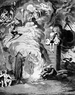 'Shakespeare sacrificed, or the offering to avarice', 1789.Artist: James Gillray