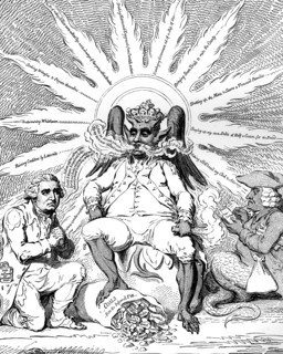 'Satan in all his Glory...', 1792.Artist: James Gillray