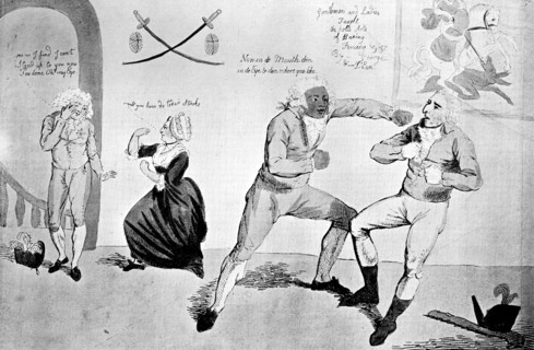 'St George and the Dragon and Mademoiselle Riposting', 1789. Artist: Unknown