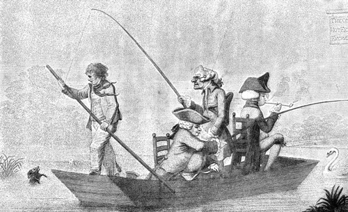 'Patience in a punt', 1792.Artist: Henry William Bunbury