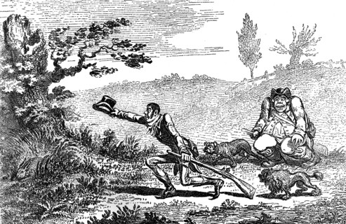 'Cockney Sportsmen finding a hare', 1800. Artist: Unknown
