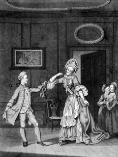 'Grown Ladies Taught to Dance', 1750. Artist: Rennoldson
