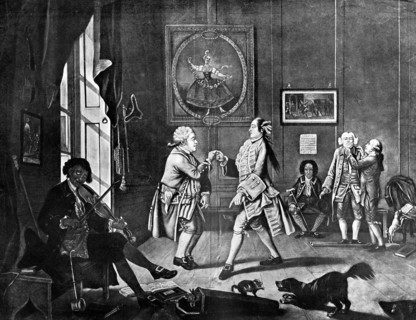 'Grown Gentlemen Taught to Dance', 1768.Artist: B Clowes