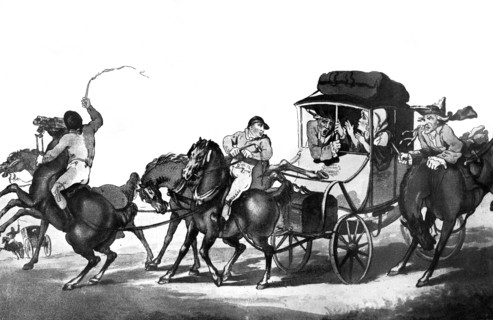 'English Travelling, or the First Stage from Dover', 1785.Artist: Thomas Rowlandson