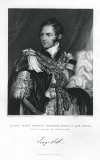 Prince Leopold of Saxe-Coburg-Saalfeld, 1831.Artist: J Thomson