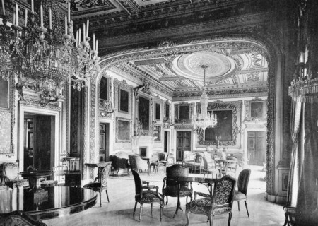 The ballroom, Devonshire House, 1908.Artist: J Russell & Sons