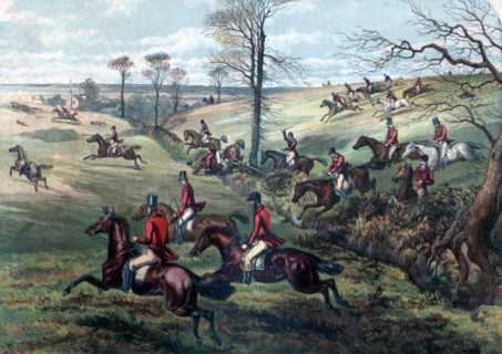 'Full Cry, Fox Hunting', 19th century. Artist: Unknown
