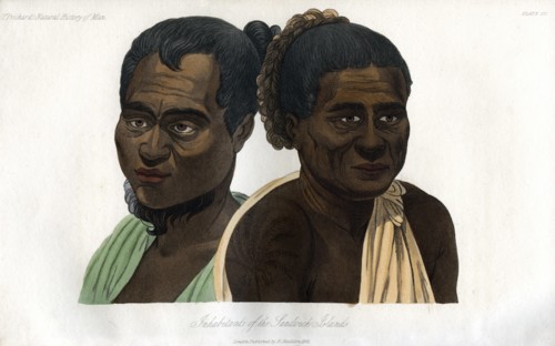 'Inhabitants of the Sandwich Islands', 1848. Artist: Unknown