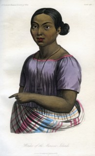 'Woman of the Mariana Islands', 1848. Artist: Unknown