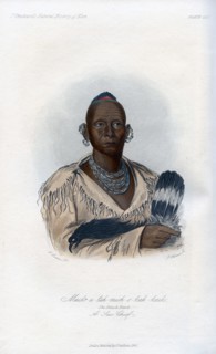 'Muck-a-tah-mish-o-kah-kaik, The Black Hawk, A Sac Chief', 1848.Artist: Harris