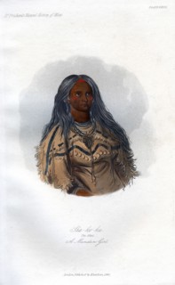 'Sha-ko-ka, The Mint, A Mandan Girl', 1848.Artist: Harris