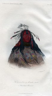 'Heo-a-h'co-a-h'-cotes-min, a Flat head Warrior', 1848.Artist: Harris