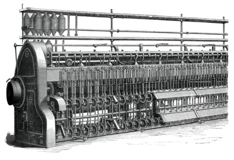 Bobbin and fly frame, c1880. Artist: Unknown