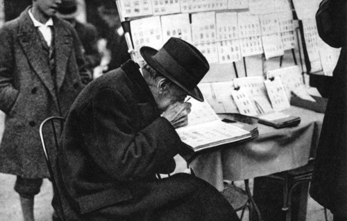 An old purchaser of stamps, Paris, 1931.Artist: Ernest Flammarion